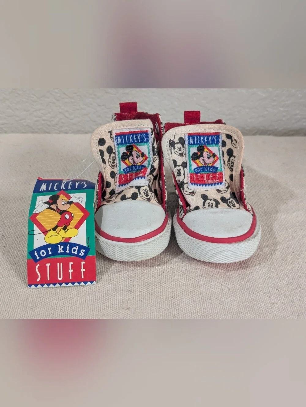 NWT Vintage Disney 1990's Mickey's Stuff for Kids shoes sneakers toddler size 1